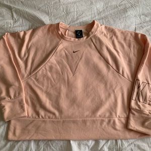 Nike pink cropped sweatshirt. Size XL gently worn